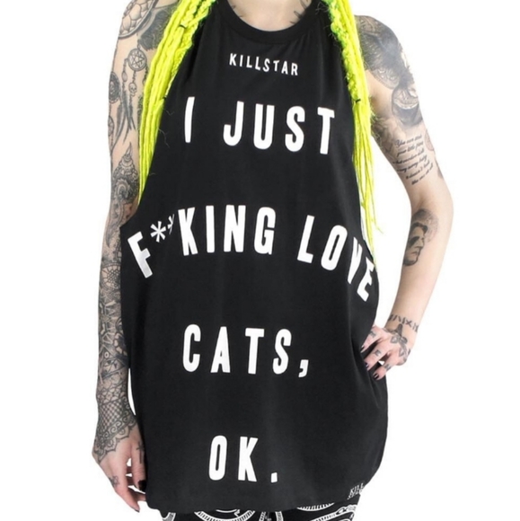 Killstar cats tank top 🖤